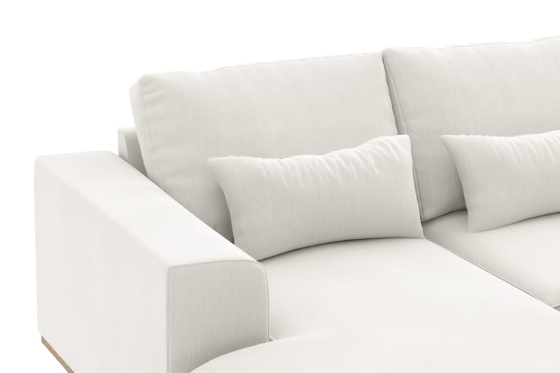 Copenhagen Compact 4-seters Høyrevendt U-formet Sofa med Divan og Sjeselong i Stoff - Lys grå - Møbler - Sofaer - U-sofa