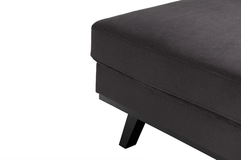 Copenhagen Compact 4-seters Venstrevendt U-formet Large Sofa med Divan og Sjeselong i Fløyel - Mørk grå - Møbler - Sofaer - U-sofa