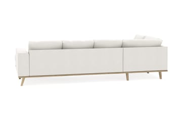 Copenhagen Compact 4-seters Venstrevendt U-formet Sofa med Divan og Sjeselong i Stoff - Lys grå - Møbler - Sofaer - U-sofa