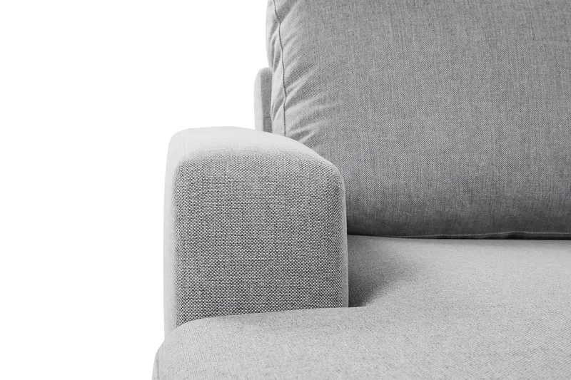 Crazy 4-seters Høyrevendt U-formet Large Sofa med Divan og Sjeselong i Stoff - Grå - Møbler - Sofaer - Sofaer med sjeselong - 4 seters sofa med divan