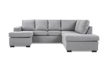 Crazy 4-seters Høyrevendt U-formet Large Sofa med Divan og Sjeselong i Stoff