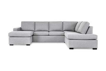 Crazy 4-seters Høyrevendt U-formet Large Sofa med Divan og Sjeselong i Stoff