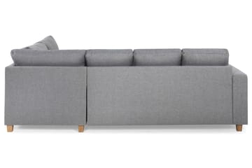Crazy 4-seters Høyrevendt U-formet Large Sofa med Divan og Sjeselong i Stoff - Grå - Møbler - Sofaer - U-sofa