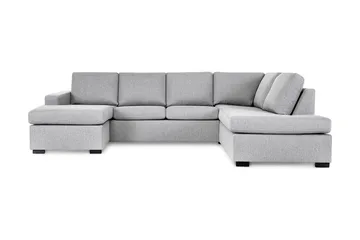 Crazy 4-seters Høyrevendt U-formet Large Sofa med Divan og Sjeselong i Stoff