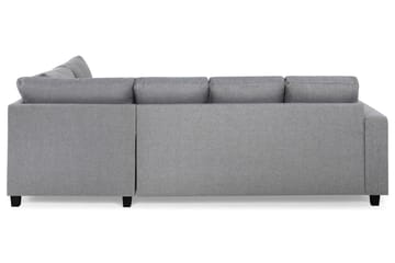 Crazy 4-seters Høyrevendt U-formet Large Sofa med Divan og Sjeselong i Stoff - Grå - Møbler - Sofaer - U-sofa