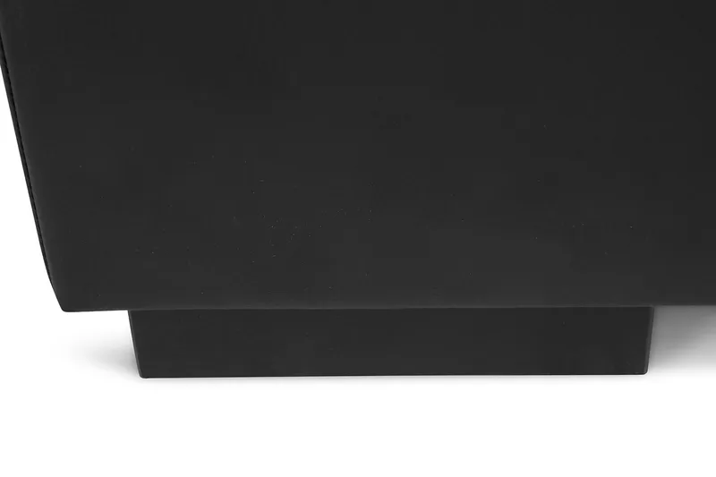 Crazy 4-seters Høyrevendt U-formet Small Sofa med Divan og Sjeselong i Kunstlær - Svart - Møbler - Sofaer - Sofaer med sjeselong - 4 seters sofa med divan