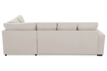 Crazy 4-seters Høyrevendt U-formet Small Sofa med Divan og Sjeselong i Stoff - Beige - Møbler - Sofaer - Sofaer med sjeselong - 4 seters sofa med divan