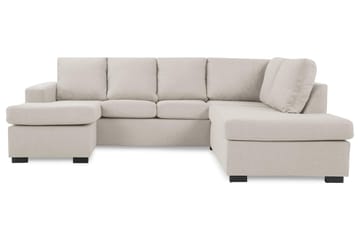 Crazy 4-seters Høyrevendt U-formet Small Sofa med Divan og Sjeselong i Stoff