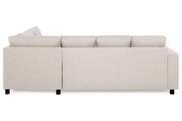 Crazy 4-seters Høyrevendt U-formet Small Sofa med Divan og Sjeselong i Stoff - Beige - Møbler - Sofaer - Sofaer med sjeselong - 4 seters sofa med divan