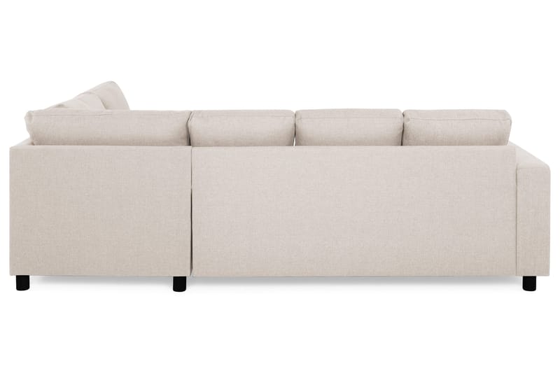 Crazy 4-seters Høyrevendt U-formet Small Sofa med Divan og Sjeselong i Stoff - Beige - Møbler - Sofaer - Sofaer med sjeselong - 4 seters sofa med divan