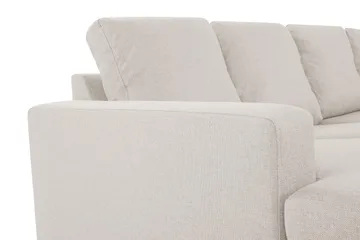 Crazy 4-seters Høyrevendt U-formet Small Sofa med Divan og Sjeselong i Stoff - Beige - Møbler - Sofaer - Sofaer med sjeselong - 4 seters sofa med divan
