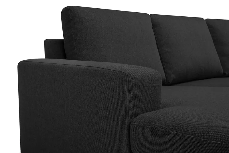 Crazy 4-seters U-formet Sofa med Dobbeldivan i Stoff - Antrasitt - Møbler - Sofaer - U-sofa