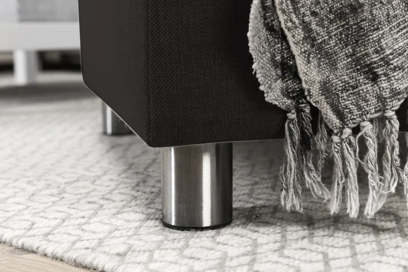 Crazy 4-seters Venstrevendt U-formet Large Sofa med Divan og Sjeselong i Stoff - Antrasitt - Møbler - Sofaer - Sofaer med sjeselong - 4 seters sofa med divan