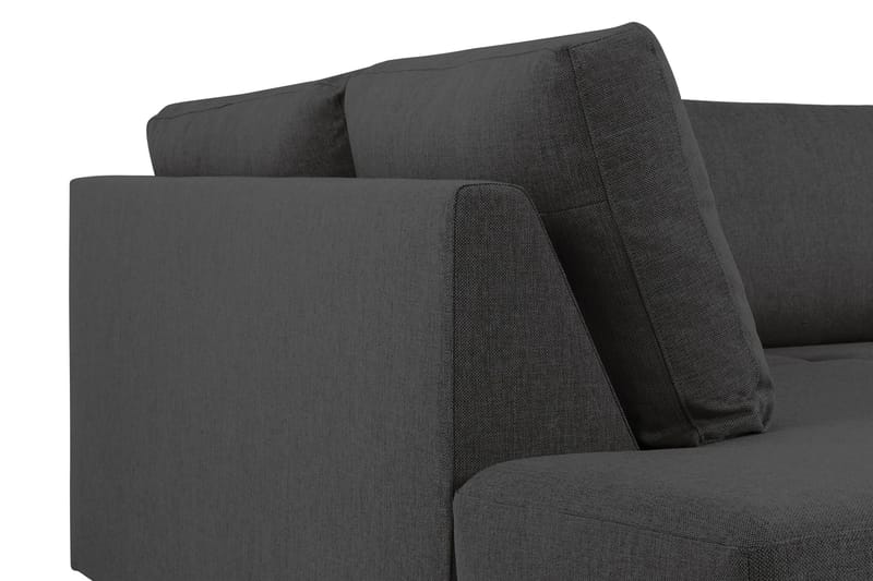 Crazy 4-seters Venstrevendt U-formet Large Sofa med Divan og Sjeselong i Stoff - Antrasitt - Møbler - Sofaer - Sofaer med sjeselong - 4 seters sofa med divan