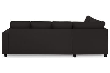 Crazy 4-seters Venstrevendt U-formet Large Sofa med Divan og Sjeselong i Stoff - Antrasitt - Møbler - Sofaer - Sofaer med sjeselong - 4 seters sofa med divan