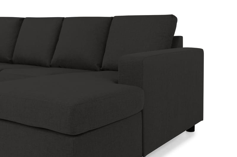 Crazy 4-seters Venstrevendt U-formet Large Sofa med Divan og Sjeselong i Stoff - Antrasitt - Møbler - Sofaer - Sofaer med sjeselong - 4 seters sofa med divan