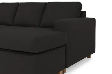 Crazy 4-seters Venstrevendt U-formet Large Sofa med Divan og Sjeselong i Stoff - Antrasitt - Møbler - Sofaer - Sofaer med sjeselong - 4 seters sofa med divan