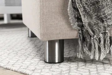 Crazy 4-seters Venstrevendt U-formet Large Sofa med Divan og Sjeselong i Stoff - Beige - Møbler - Sofaer - Sofaer med sjeselong - 4 seters sofa med divan