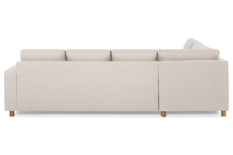 Crazy 4-seters Venstrevendt U-formet Large Sofa med Divan og Sjeselong i Stoff - Beige - Møbler - Sofaer - Sofaer med sjeselong - 4 seters sofa med divan