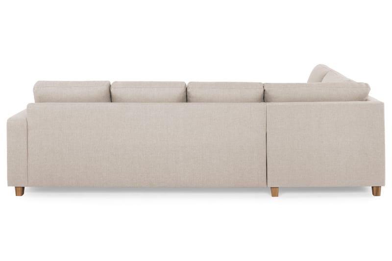 Crazy 4-seters Venstrevendt U-formet Large Sofa med Divan og Sjeselong i Stoff - Beige - Møbler - Sofaer - Sofaer med sjeselong - 4 seters sofa med divan