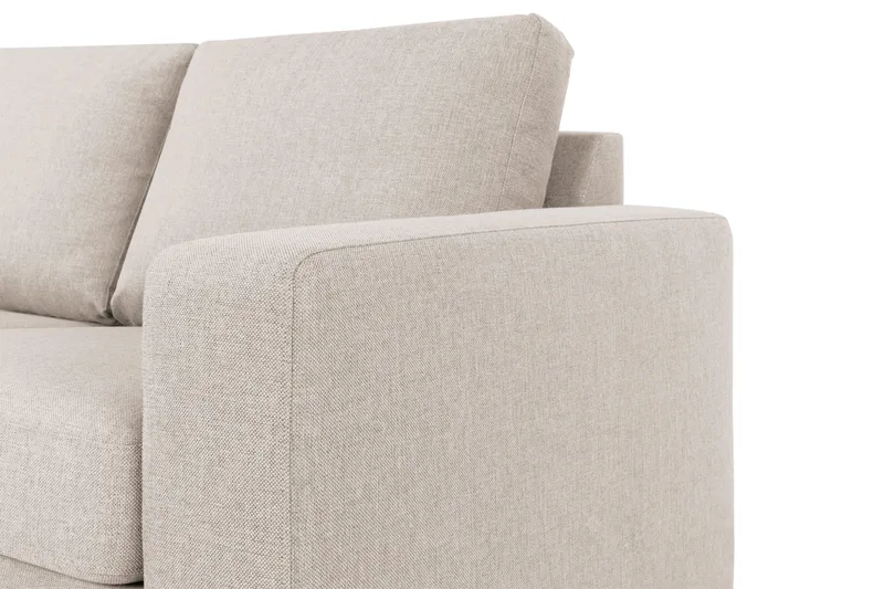 Crazy 4-seters Venstrevendt U-formet Large Sofa med Divan og Sjeselong i Stoff - Beige - Møbler - Sofaer - Sofaer med sjeselong - 4 seters sofa med divan
