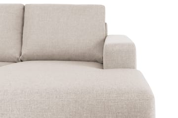 Crazy 4-seters Venstrevendt U-formet Large Sofa med Divan og Sjeselong i Stoff - Beige - Møbler - Sofaer - Sofaer med sjeselong - 4 seters sofa med divan