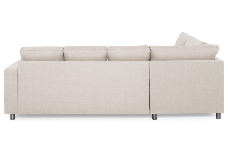 Crazy 4-seters Venstrevendt U-formet Large Sofa med Divan og Sjeselong i Stoff - Beige - Møbler - Sofaer - Sofaer med sjeselong - 4 seters sofa med divan