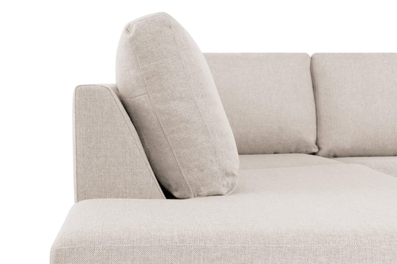 Crazy 4-seters Venstrevendt U-formet Large Sofa med Divan og Sjeselong i Stoff - Beige - Møbler - Sofaer - Sofaer med sjeselong - 4 seters sofa med divan