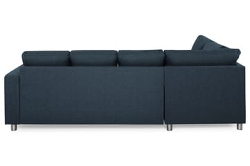 Crazy 4-seters Venstrevendt U-formet Large Sofa med Divan og Sjeselong i Stoff - Blå - Møbler - Sofaer - U-sofa