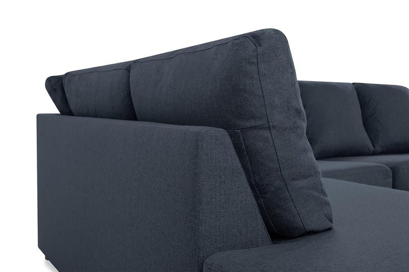 Crazy 4-seters Venstrevendt U-formet Large Sofa med Divan og Sjeselong i Stoff - Blå - Møbler - Sofaer - U-sofa