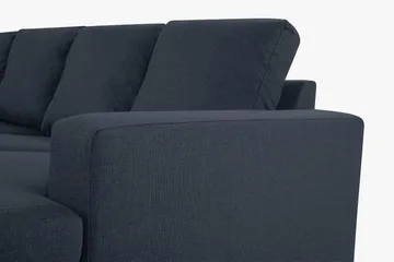 Crazy 4-seters Venstrevendt U-formet Large Sofa med Divan og Sjeselong i Stoff - Blå - Møbler - Sofaer - U-sofa