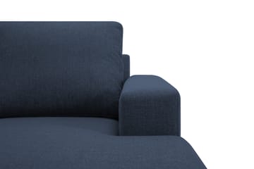 Crazy 4-seters Venstrevendt U-formet Large Sofa med Divan og Sjeselong i Stoff - Blå - Møbler - Sofaer - U-sofa