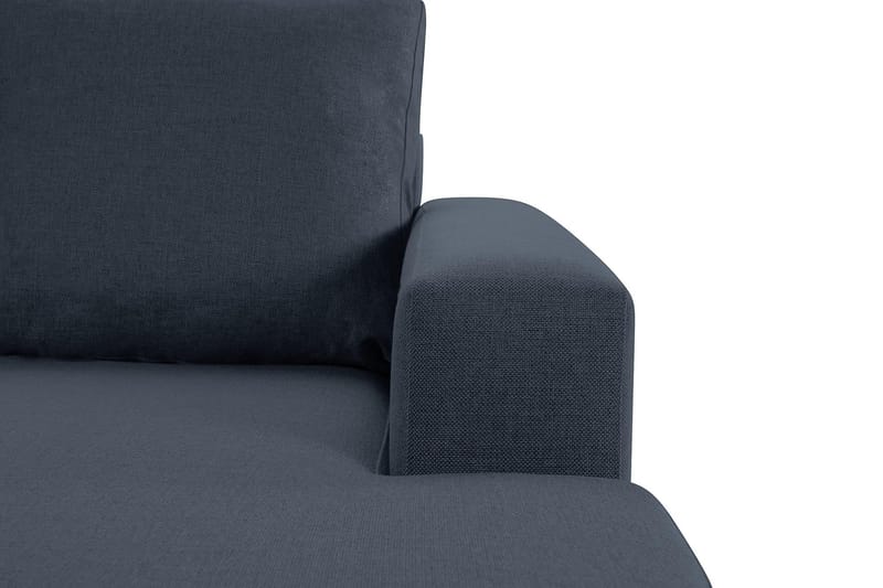 Crazy 4-seters Venstrevendt U-formet Large Sofa med Divan og Sjeselong i Stoff - Blå - Møbler - Sofaer - U-sofa