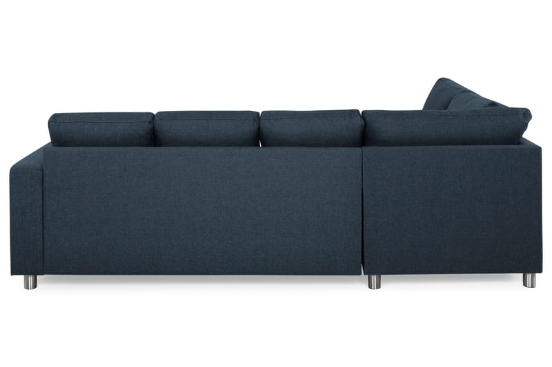 Crazy 4-seters Venstrevendt U-formet Large Sofa med Divan og Sjeselong i Stoff - Blå - Møbler - Sofaer - U-sofa