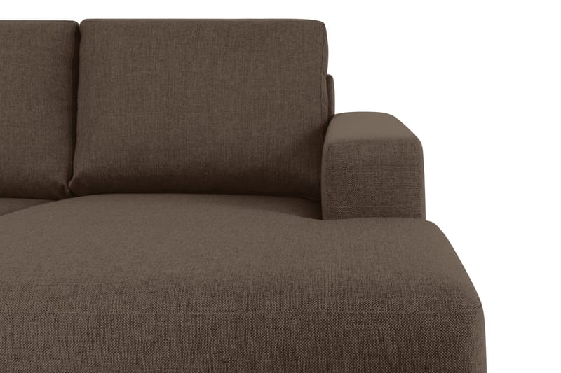 Crazy 4-seters Venstrevendt U-formet Large Sofa med Divan og Sjeselong i Stoff - Brun - Møbler - Sofaer - Sofaer med sjeselong - 3 seters sofa med divan