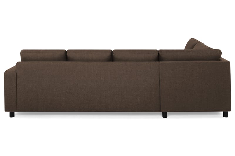 Crazy 4-seters Venstrevendt U-formet Large Sofa med Divan og Sjeselong i Stoff - Brun - Møbler - Sofaer - Sofaer med sjeselong - 3 seters sofa med divan