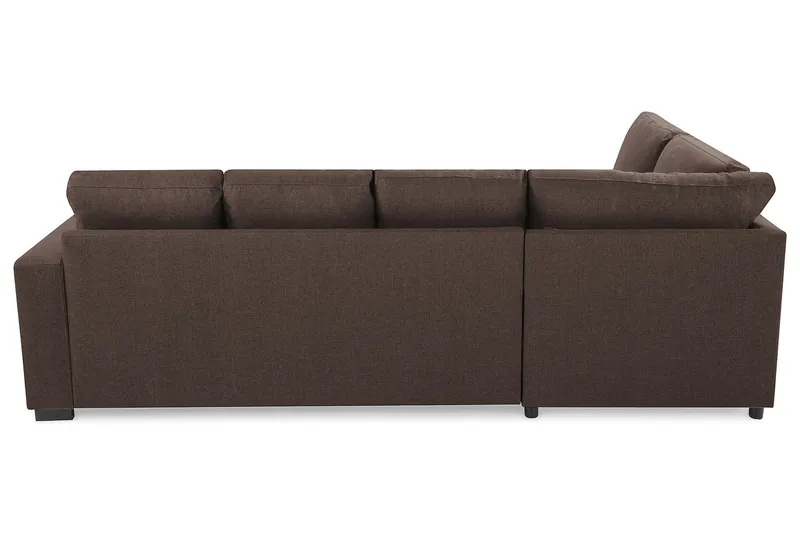 Crazy 4-seters Venstrevendt U-formet Large Sofa med Divan og Sjeselong i Stoff - Brun - Møbler - Sofaer - Sofaer med sjeselong - 4 seters sofa med divan