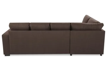 Crazy 4-seters Venstrevendt U-formet Large Sofa med Divan og Sjeselong i Stoff - Brun - Møbler - Sofaer - Sofaer med sjeselong - 4 seters sofa med divan
