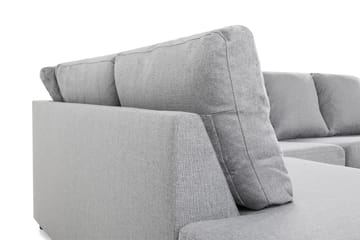 Crazy 4-seters Venstrevendt U-formet Large Sofa med Divan og Sjeselong i Stoff - Grå - Møbler - Sofaer - U-sofa