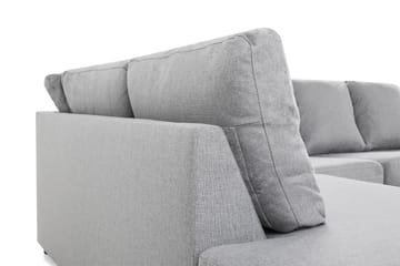 Crazy 4-seters Venstrevendt U-formet Large Sofa med Divan og Sjeselong i Stoff - Grå - Møbler - Sofaer - U-sofa