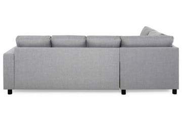 Crazy 4-seters Venstrevendt U-formet Large Sofa med Divan og Sjeselong i Stoff - Grå - Møbler - Sofaer - U-sofa