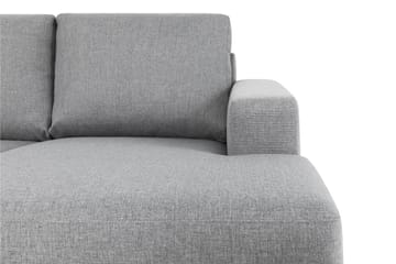 Crazy 4-seters Venstrevendt U-formet Large Sofa med Divan og Sjeselong i Stoff - Grå - Møbler - Sofaer - U-sofa