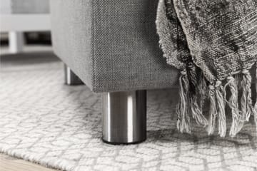 Crazy 4-seters Venstrevendt U-formet Large Sofa med Divan og Sjeselong i Stoff - Grå - Møbler - Sofaer - U-sofa