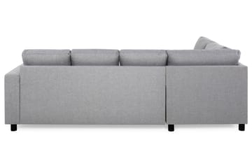 Crazy 4-seters Venstrevendt U-formet Large Sofa med Divan og Sjeselong i Stoff - Grå - Møbler - Sofaer - U-sofa