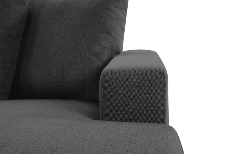 Crazy 4-seters Venstrevendt U-formet Large Sofa med Divan og Sjeselong i Stoff inkl. Pynteputer - Mørk grå - Møbler - Sofaer - U-sofa