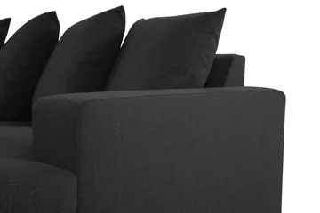 Crazy 4-seters Venstrevendt U-formet Large Sofa med Divan og Sjeselong i Stoff inkl. Pynteputer - Antrasitt - Møbler - Sofaer - U-sofa