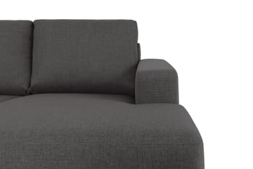 Crazy 4-seters Venstrevendt U-formet Large Sofa med Divan og Sjeselong i Stoff - Mørk grå - Møbler - Sofaer - U-sofa