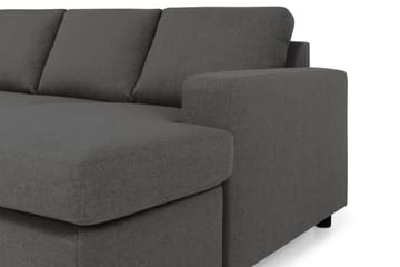 Crazy 4-seters Venstrevendt U-formet Large Sofa med Divan og Sjeselong i Stoff - Mørk grå - Møbler - Sofaer - Sofaer med sjeselong - 4 seters sofa med divan