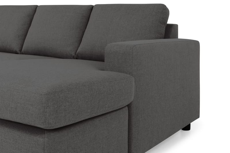 Crazy 4-seters Venstrevendt U-formet Large Sofa med Divan og Sjeselong i Stoff - Mørk grå - Møbler - Sofaer - Sofaer med sjeselong - 4 seters sofa med divan
