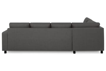 Crazy 4-seters Venstrevendt U-formet Large Sofa med Divan og Sjeselong i Stoff - Mørk grå - Møbler - Sofaer - Sofaer med sjeselong - 4 seters sofa med divan
